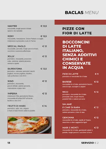 BACLAS - Pizzeria con cucina, senza glutine, delivery e take away